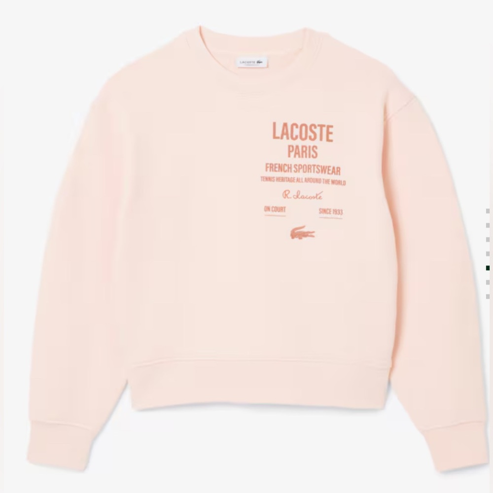 LACOSTE Women's Oversized Pleated Print Sweatshirt
